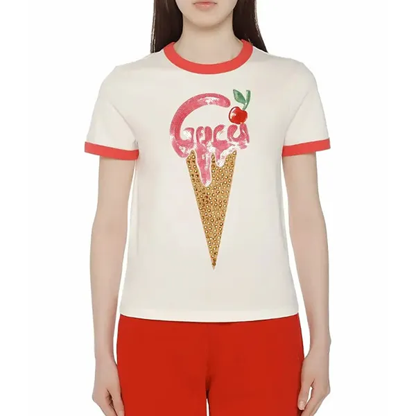 Áo Phông Nữ Gucci Ice Cream 723566 XJE7M Màu Kem Size XS - Thời trang - Vua Hàng Hiệu