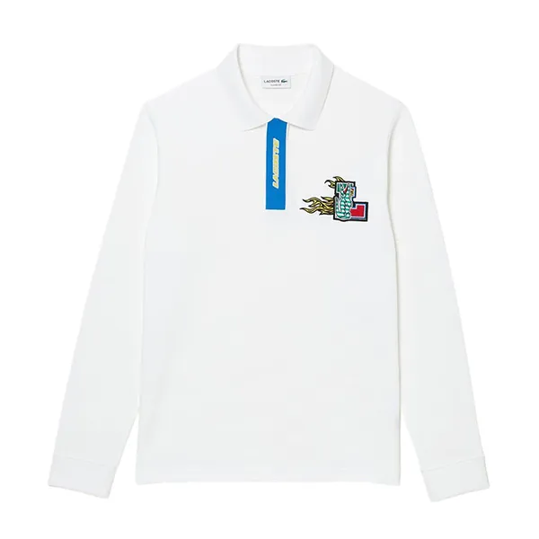 Áo Polo Dài Tay Nam Lacoste Polo Shirt PH2523 52N 001 Màu Trắng Size 3