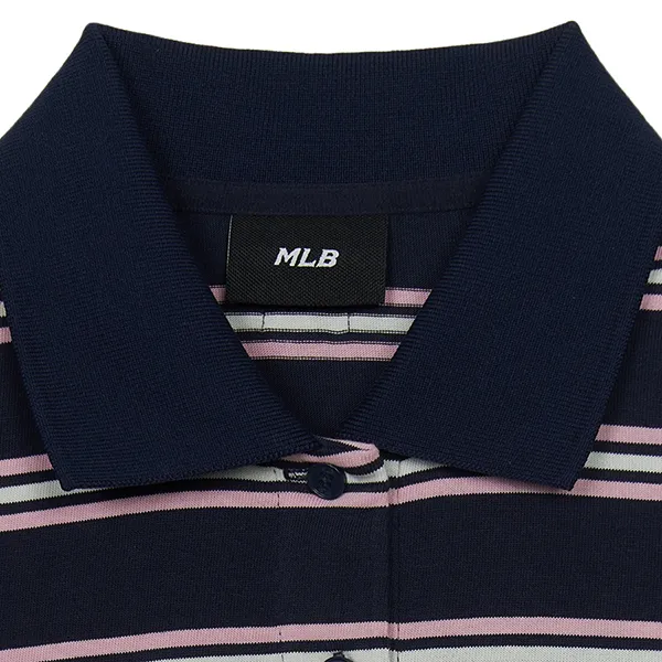 Áo Polo Nữ MLB Varsity Stripe Crop Collar Boston Red Sox 3FPQV0253-43NYS Màu Xanh Navy