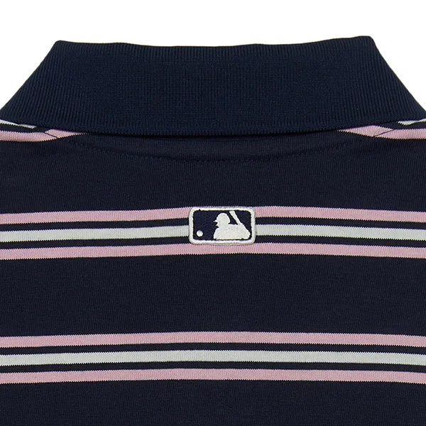 Áo Polo Nữ MLB Varsity Stripe Crop Collar Boston Red Sox 3FPQV0253-43NYS Màu Xanh Navy