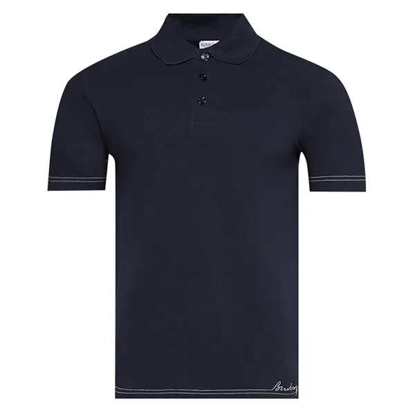 Áo Polo Nam Burberry Logo Embroidered 8094773 Màu Xanh Navy Size S