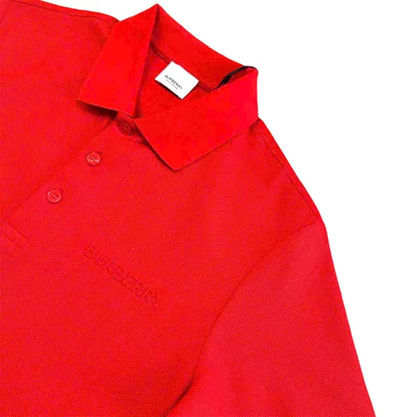 Áo Polo Nam Burberry Logo Embroidered Màu Đỏ Size XS - Thời trang - Vua Hàng Hiệu