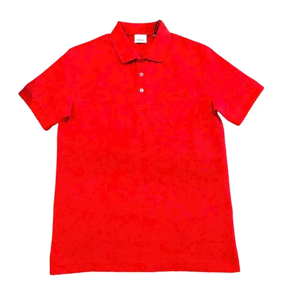 Áo Polo Nam Burberry Logo Embroidered Màu Đỏ Size XS - Thời trang - Vua Hàng Hiệu