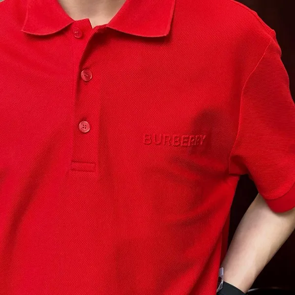 Áo Polo Nam Burberry Logo Embroidered Màu Đỏ Size XS - Thời trang - Vua Hàng Hiệu