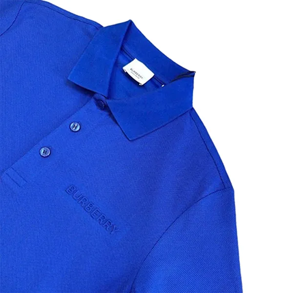 Áo Polo Nam Burberry Logo Embroidered Shirt Màu Xanh Dương Size XS - Thời trang - Vua Hàng Hiệu