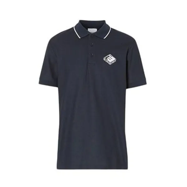 Áo Polo Nam Burberry BBR Logo Graphic Pique 8021835 Màu Xanh Navy Size S