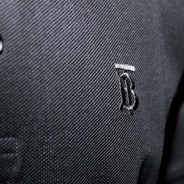 Áo Polo Nam Burberry Motif Cotton PiQue Màu Đen Size S - Thời trang - Vua Hàng Hiệu
