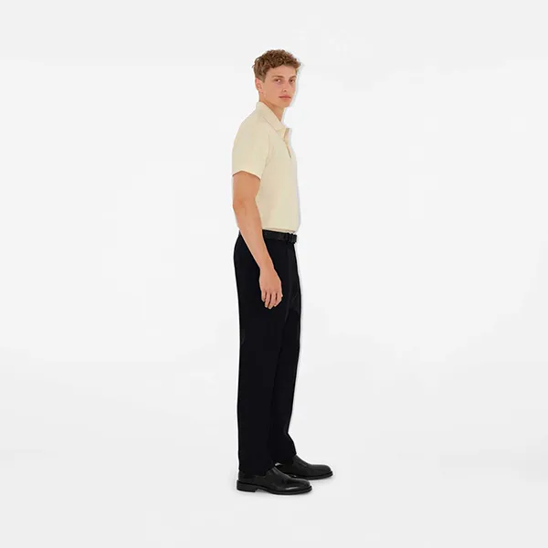 Áo Polo Nam Burberry SS25 Cotton Shirt 80998831 Màu Be Size S