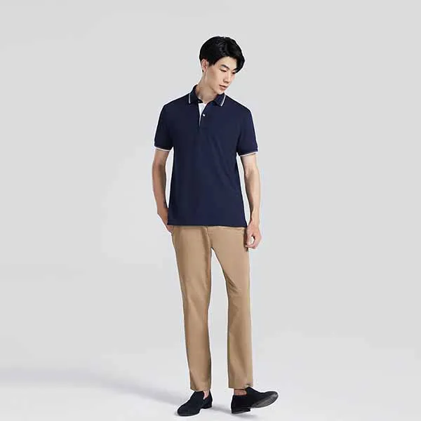 Áo Polo Nam DETERMINANT P01 Polo Short Navy Màu Xanh Navy Size S