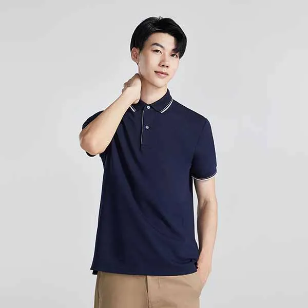 Áo Polo Nam DETERMINANT P01 Polo Short Navy Màu Xanh Navy Size S