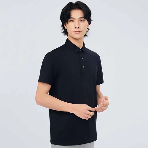 Áo Polo Nam DETERMINANT P12-02 Polo Short Cotton/polyester Black Màu Đen Size S - Thời trang - Vua Hàng Hiệu