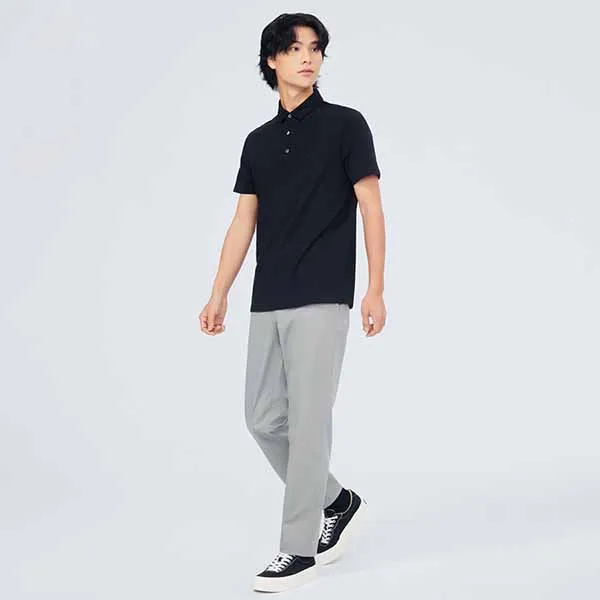 Áo Polo Nam DETERMINANT P12-02 Polo Short Cotton/polyester Black Màu Đen Size S - Thời trang - Vua Hàng Hiệu