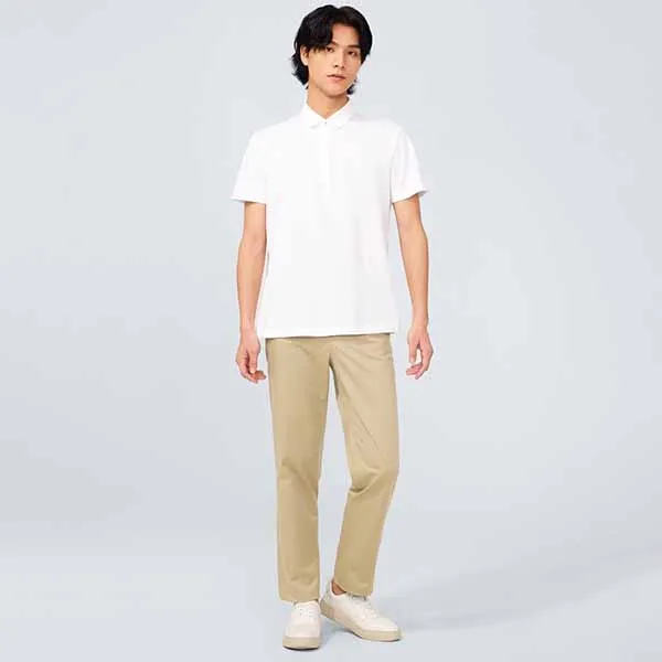 Áo Polo Nam DETERMINANT P12 Polo Short White Màu Trắng Size S