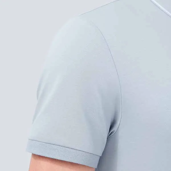 Áo Polo Nam DETERMINANT P22 Polo Short Grey Blue Màu Xanh Xám Size S