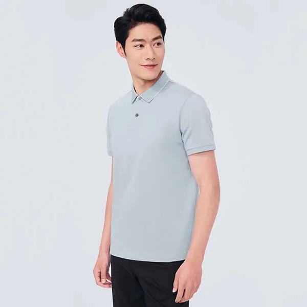 Áo Polo Nam DETERMINANT P22 Polo Short Grey Blue Màu Xanh Xám Size S