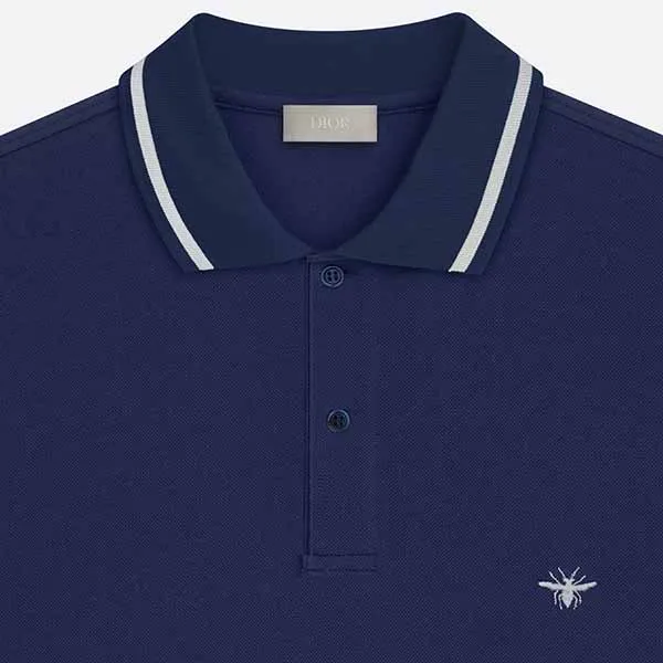 Áo Polo Nam Dior Shirt With Bee Embroidery 733J805B0373_C570 Màu Xanh Navy Size S - Thời trang - Vua Hàng Hiệu