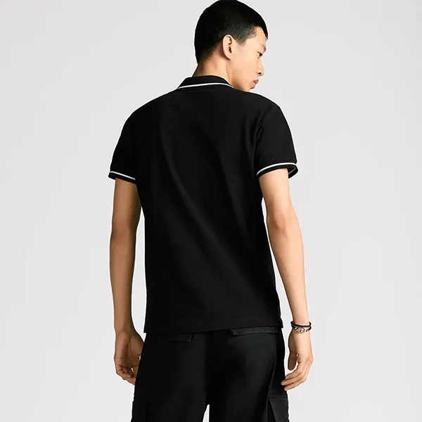 Áo Polo Nam Dior With Bee Embroidery Black Cotton Piqué 733J805B0373_C970 Màu Đen Size S