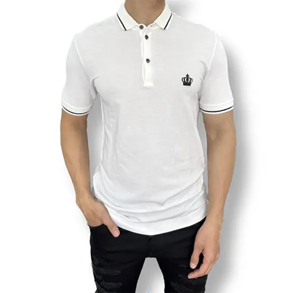Áo Polo Nam Dolce & Gabbana D&G Shirt G8FS7T G7DZO Màu Trắng Size 44