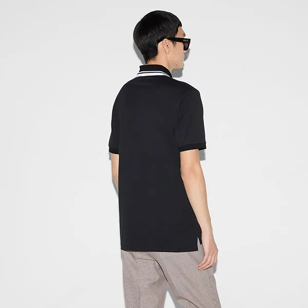 Áo Polo Nam Gucci Cotton Polo Shirt With Embroidery 795174 XJG16 4003 Màu Xanh Navy Size S N-YT - Thời trang - Vua Hàng Hiệu