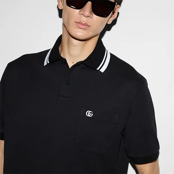 Áo Polo Nam Gucci Cotton Polo Shirt With Embroidery 795174 XJG16 4003 Màu Xanh Navy Size S N-YT - Thời trang - Vua Hàng Hiệu