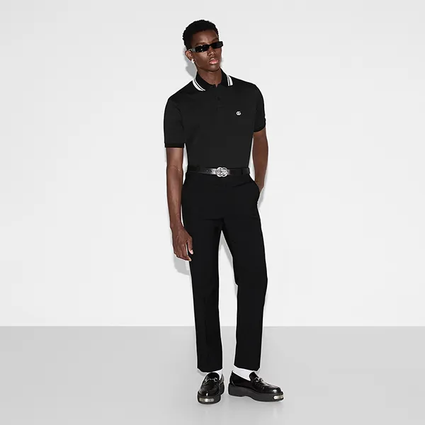Áo Polo Nam Gucci Cotton Shirt With Embroidery 795174 XJG16 1000 Màu Đen Size XS - Thời trang - Vua Hàng Hiệu