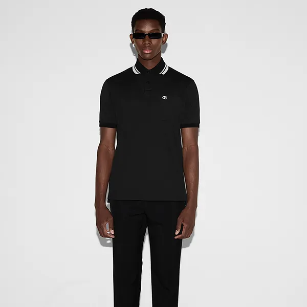 Áo Polo Nam Gucci Cotton Shirt With Embroidery 795174 XJG16 1000 Màu Đen Size XS - Thời trang - Vua Hàng Hiệu