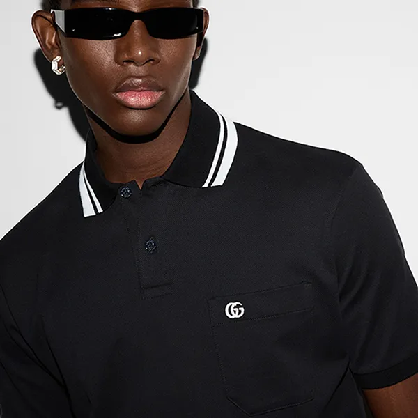 Áo Polo Nam Gucci Cotton Shirt With Embroidery 795174 XJG16 1000 Màu Đen Size XS - Thời trang - Vua Hàng Hiệu