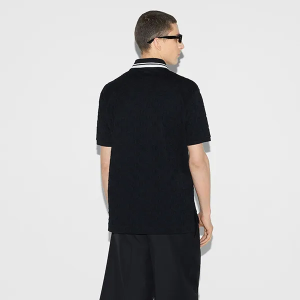 Áo Polo Nam Gucci GG Stretch 598956 XJGRT 1043 Màu Đen Size S