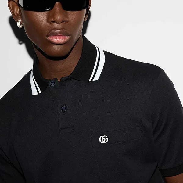 Áo Polo Nam Gucci Logo Cotton In Piquet Colletto 795174 XJG16 1000 Màu Đen Size S N-YT - Thời trang - Vua Hàng Hiệu