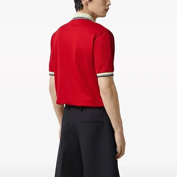 Áo Polo Nam Gucci With Interlocking GG Logo Embroidered 768641XJF476429 Màu Đỏ Size M - Thời trang - Vua Hàng Hiệu