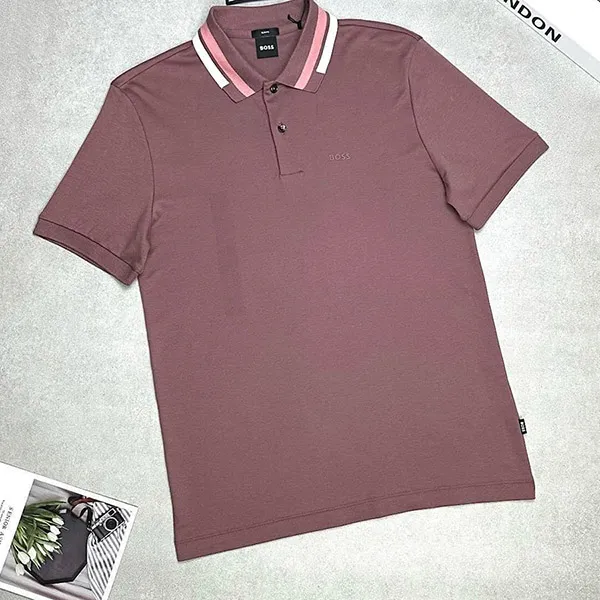 Áo Polo Nam Hugo Boss Polo Shirt Màu Hồng Tím Size S - Thời trang - Vua Hàng Hiệu
