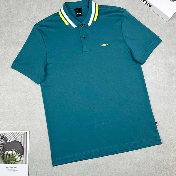 Áo Polo Nam Hugo Boss Polo Shirt Màu Xanh Ngọc Size XL - Thời trang - Vua Hàng Hiệu