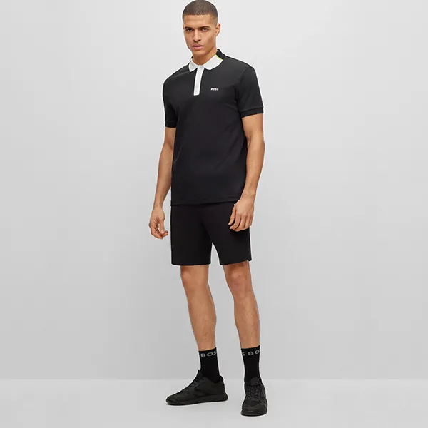 Áo Polo Nam Hugo Boss Regular-Fit Polo Shirt In Interlock Màu Đen Size S - Thời trang - Vua Hàng Hiệu