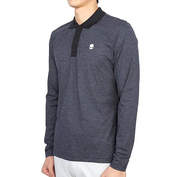 Áo Polo Nam Hydrogen Golf Wear Men's Long Sleeve G00562 015 Màu Xám Đậm Size S