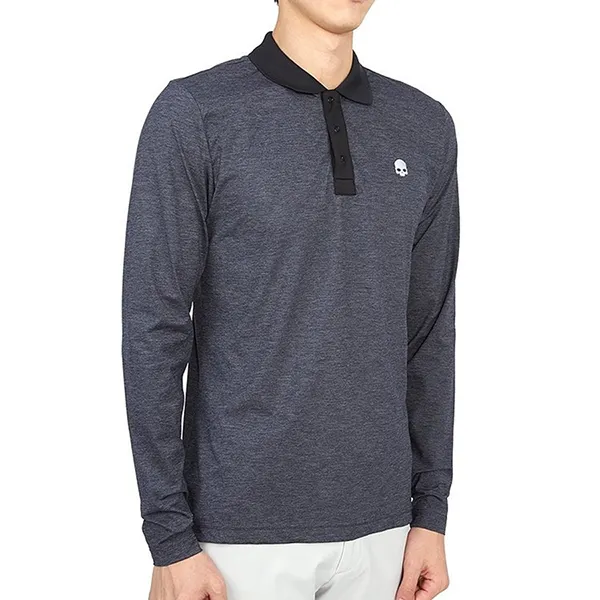 Áo Polo Nam Hydrogen Golf Wear Men's Long Sleeve G00562 015 Màu Xám Đậm Size S