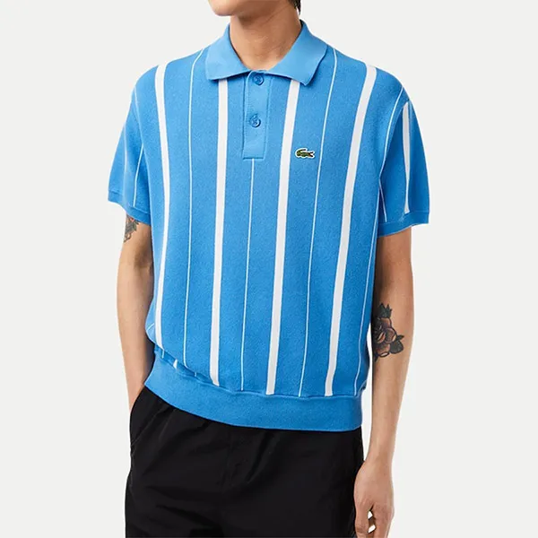 Áo Polo Nam Lacoste Classic Fit AH7642 Màu Xanh Blue Size 4