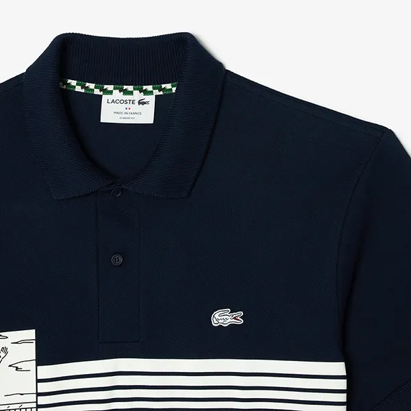 Áo Polo Nam Lacoste Men's Original L.12.12 Printed Pattern PH7430-10 166 Màu Xanh Navy Size 3 - Thời trang - Vua Hàng Hiệu