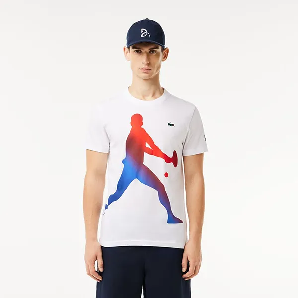 Áo Polo Nam Lacoste Men's Tennis TShirt And Hat Set X Novak Djokovic TH7516-10-001 Màu Trắng Size 3 - Thời trang - Vua Hàng Hiệu