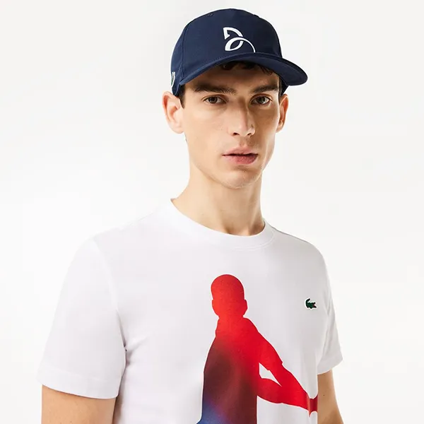 Áo Polo Nam Lacoste Men's Tennis TShirt And Hat Set X Novak Djokovic TH7516-10-001 Màu Trắng Size 3 - Thời trang - Vua Hàng Hiệu