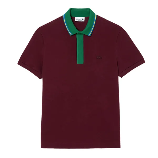 Áo Polo Nam Lacoste Smart Paris Contrast Collar Piqué PH6238 YUP Màu Đỏ Thẫm Size 3 - Thời trang - Vua Hàng Hiệu