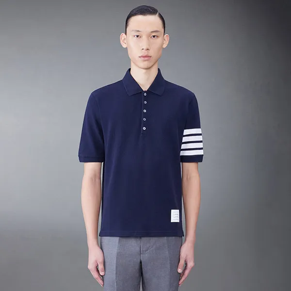 Áo Polo Nam Thom Browne Classic Pique 2003 4-Bar MJP136B 07976 415 Màu Xanh Size 0 - Thời trang - Vua Hàng Hiệu