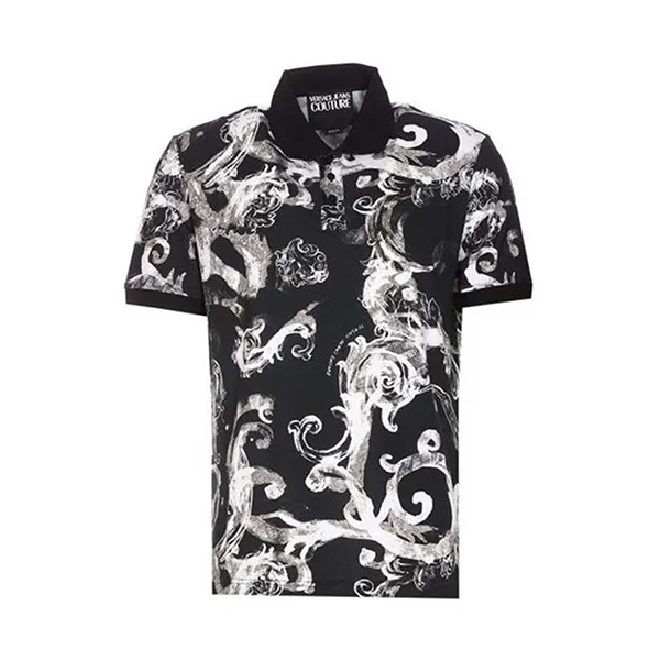 Áo Polo Nam Versace Shirt 76GAG6S0 JS286899 Màu Đen Họa Tiết Size S