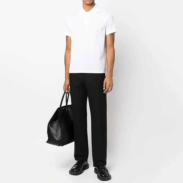 Áo Polo Nam Yves Saint Laurent YSL White Polo Shirt 712300 YB2OC 9000 Blanc Màu Trắng Size XS