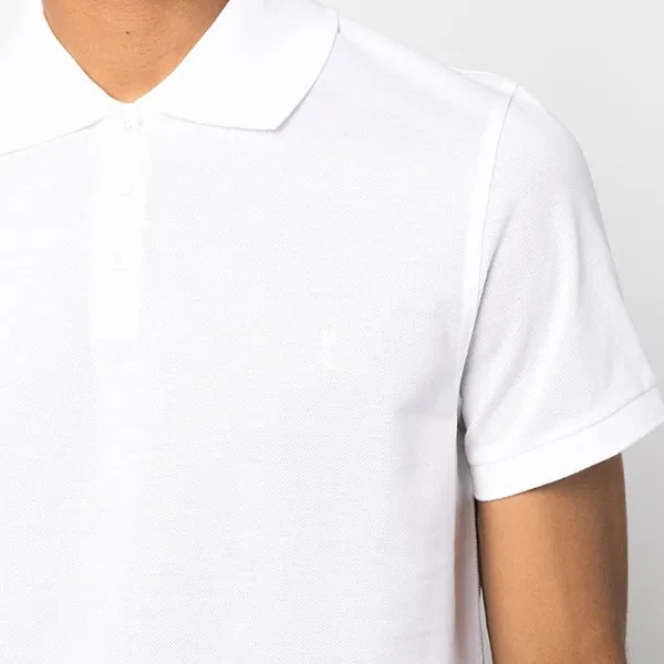 Áo Polo Nam Yves Saint Laurent YSL White Polo Shirt 712300 YB2OC 9000 Blanc Màu Trắng Size XS