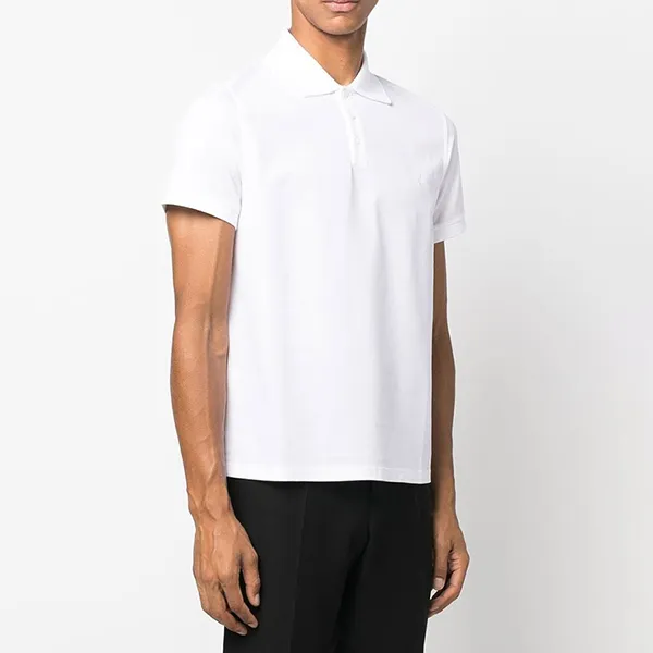 Áo Polo Nam Yves Saint Laurent YSL White Polo Shirt 712300 YB2OC 9000 Blanc Màu Trắng Size XS