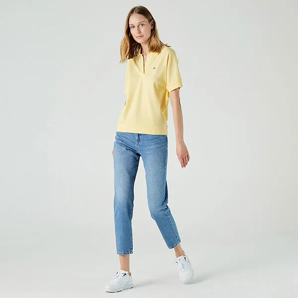 Áo Polo Nữ Lacoste Kadın Relaxed Fit Sarı PF0504 6XP Màu Vàng Size XS