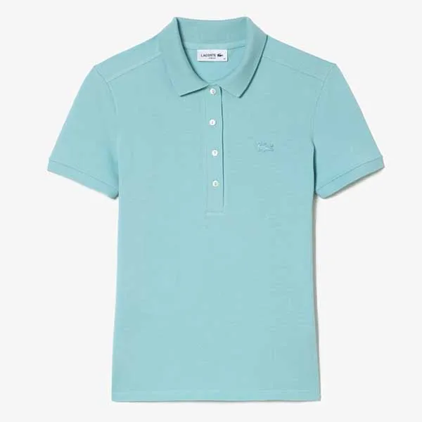 Áo Polo Nữ Lacoste Slim Fit PF5462 BVG Màu Xanh Mint Size 34
