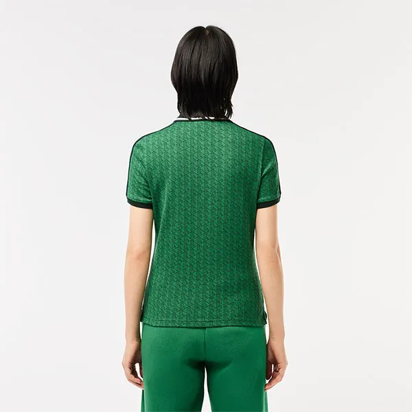 Áo Polo Nữ Lacoste Women's Polo Shirt Slim Fit DF0849 10 QIJ Màu Xanh Lá Size 38