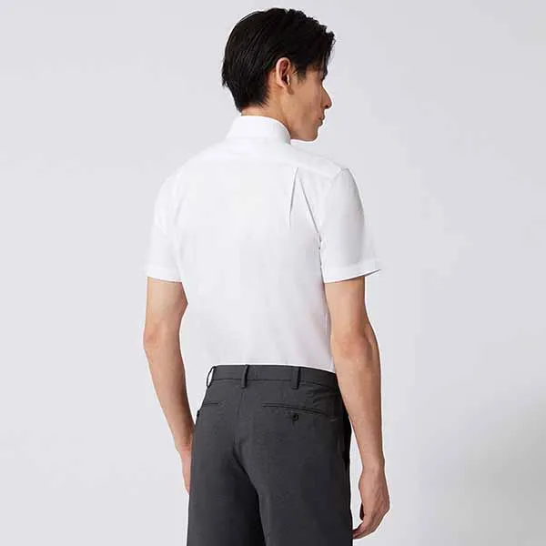 Áo Sơ Mi Cộc Tay Nam DETERMINANT 301 Dress Shirt Short White (Regular Fit) Màu Trắng Size 42 - Thời trang - Vua Hàng Hiệu