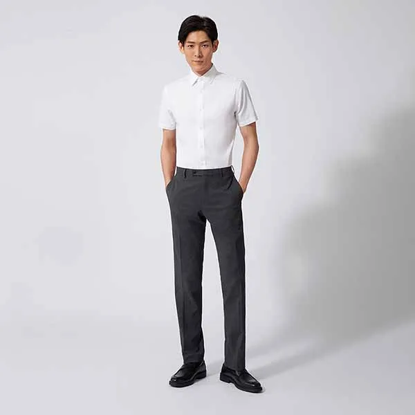 Áo Sơ Mi Cộc Tay Nam DETERMINANT 301 Dress Shirt Short White (Regular Fit) Màu Trắng Size 42 - Thời trang - Vua Hàng Hiệu